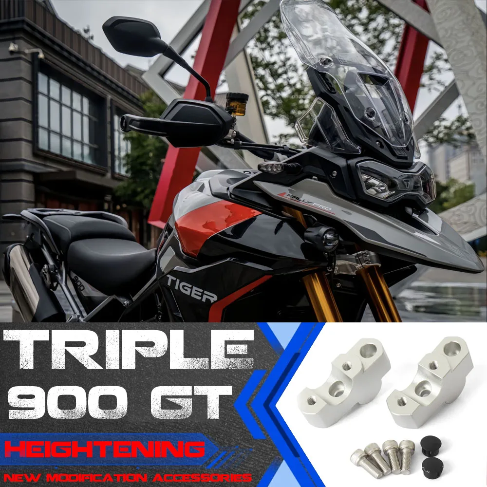 

New Motorcycle Accessories Lift Move Back Clamp Handlebar Riser Silver Kit FOR Triumph Tiger 900 GT Handle height increase