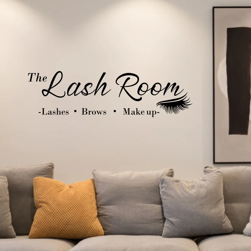 The Lash Room Sign Vinyl Wall Sticker Eyelash Studio Beauty Salon Décor Lashes Brows Make Up Wall Art Decal Window Poster #153