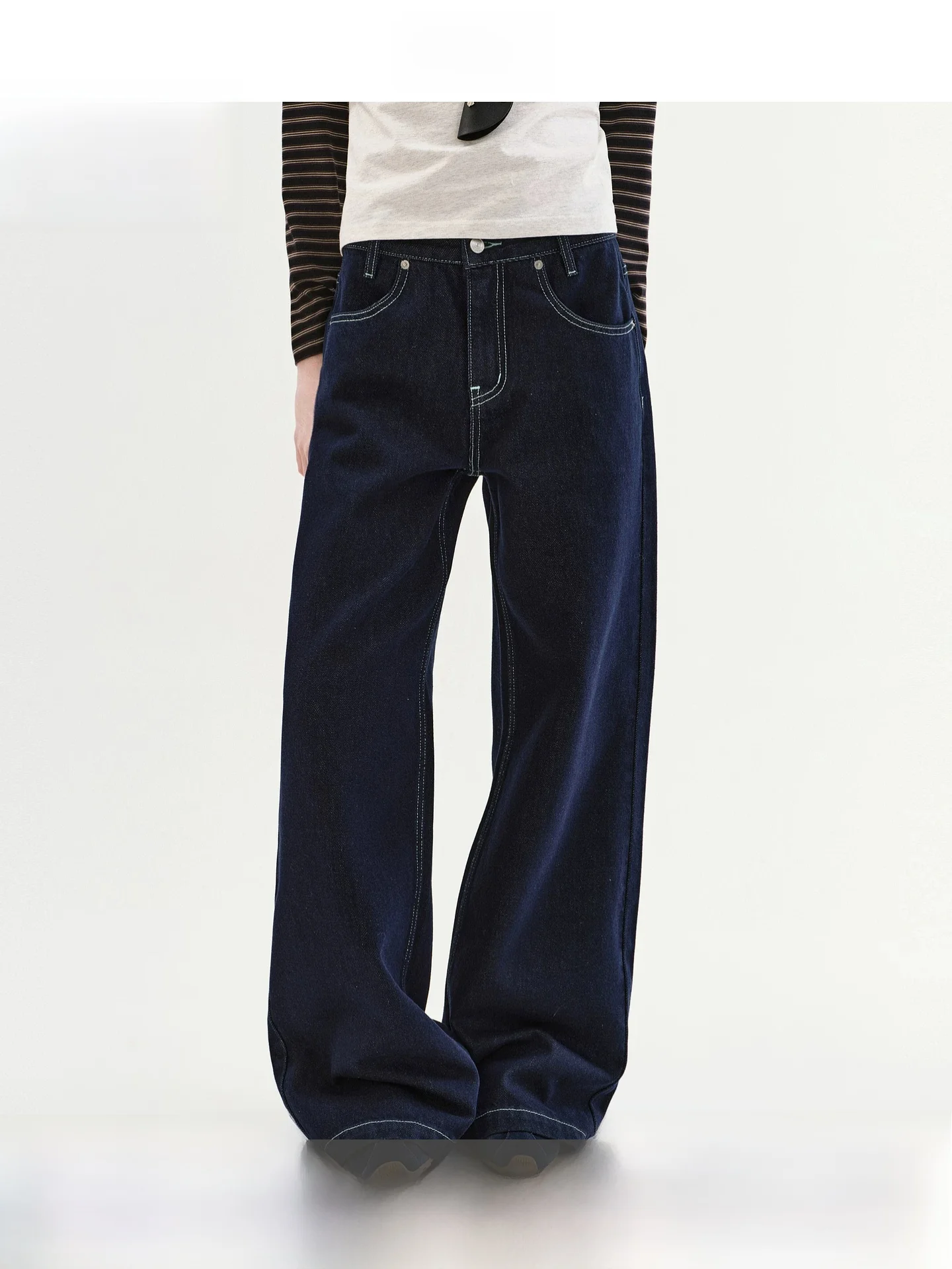 

Fano Commuter Style Straight Leg Jeans Women's Loose Fit Slimming Denim Spring New Arrival Comfortable Spring Cotton Jeans