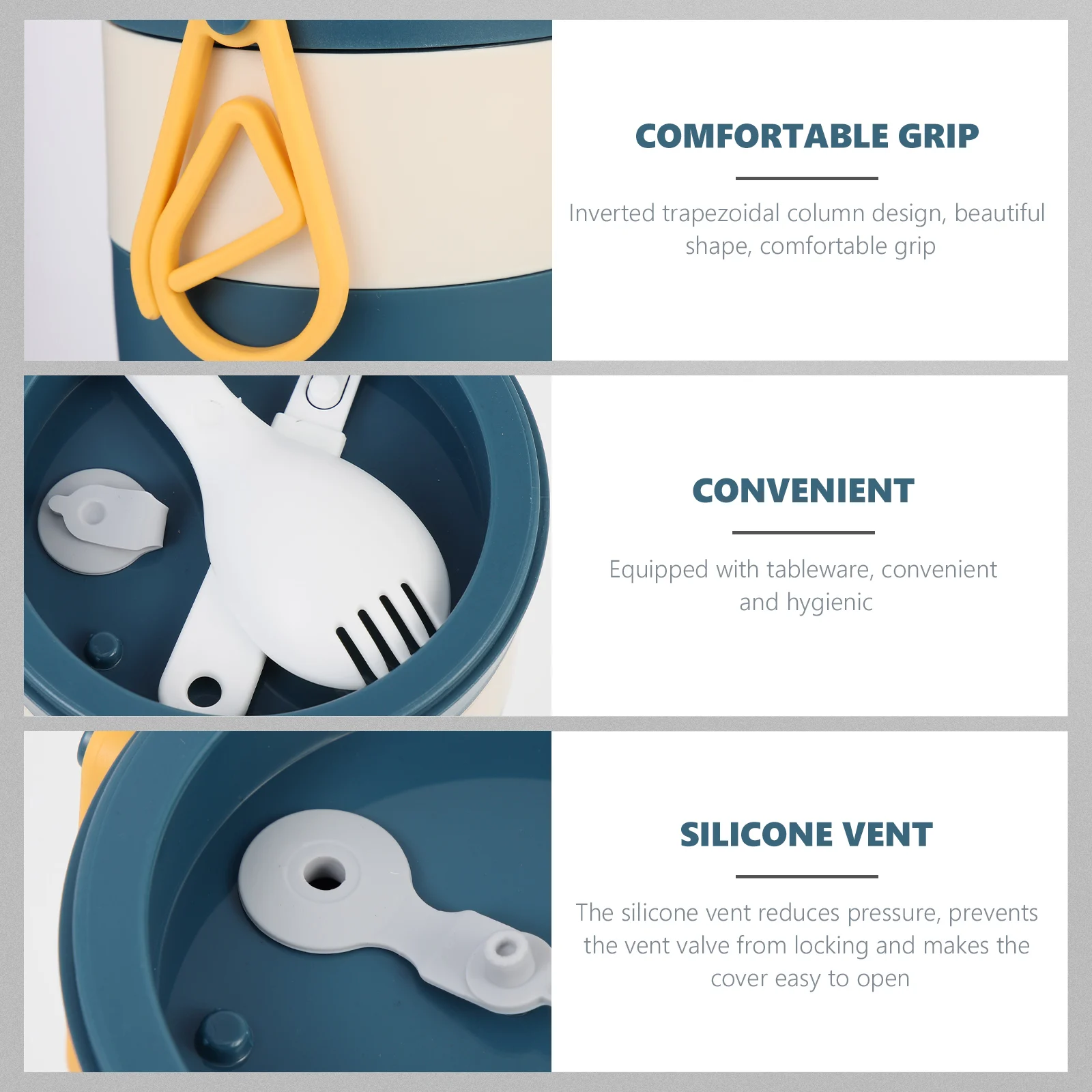 

1 Set Student Thermal Porridge Container Insulation Soup Cup Leak Proof For Office Travel Lightweight Breakfast Cereal