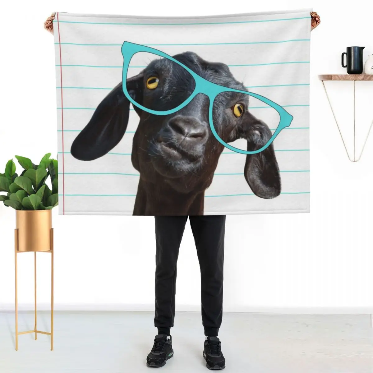 

Smarty Goat Throw Blanket Warm Cozy Throw Blanket for Living Room Couch