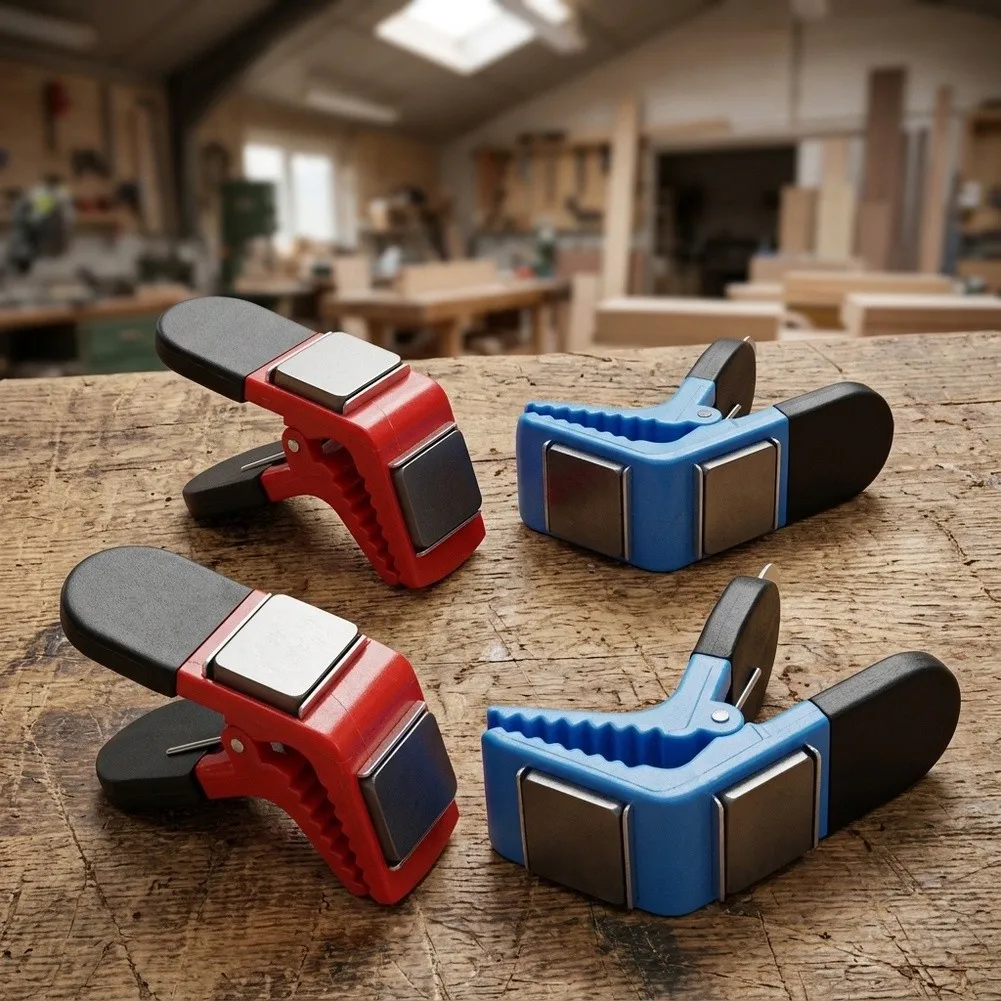 4 Magnetic Brush Holders for Spill Free Painting Stable Tarp Support For DIY Renovation Tool Compact Plastic Design