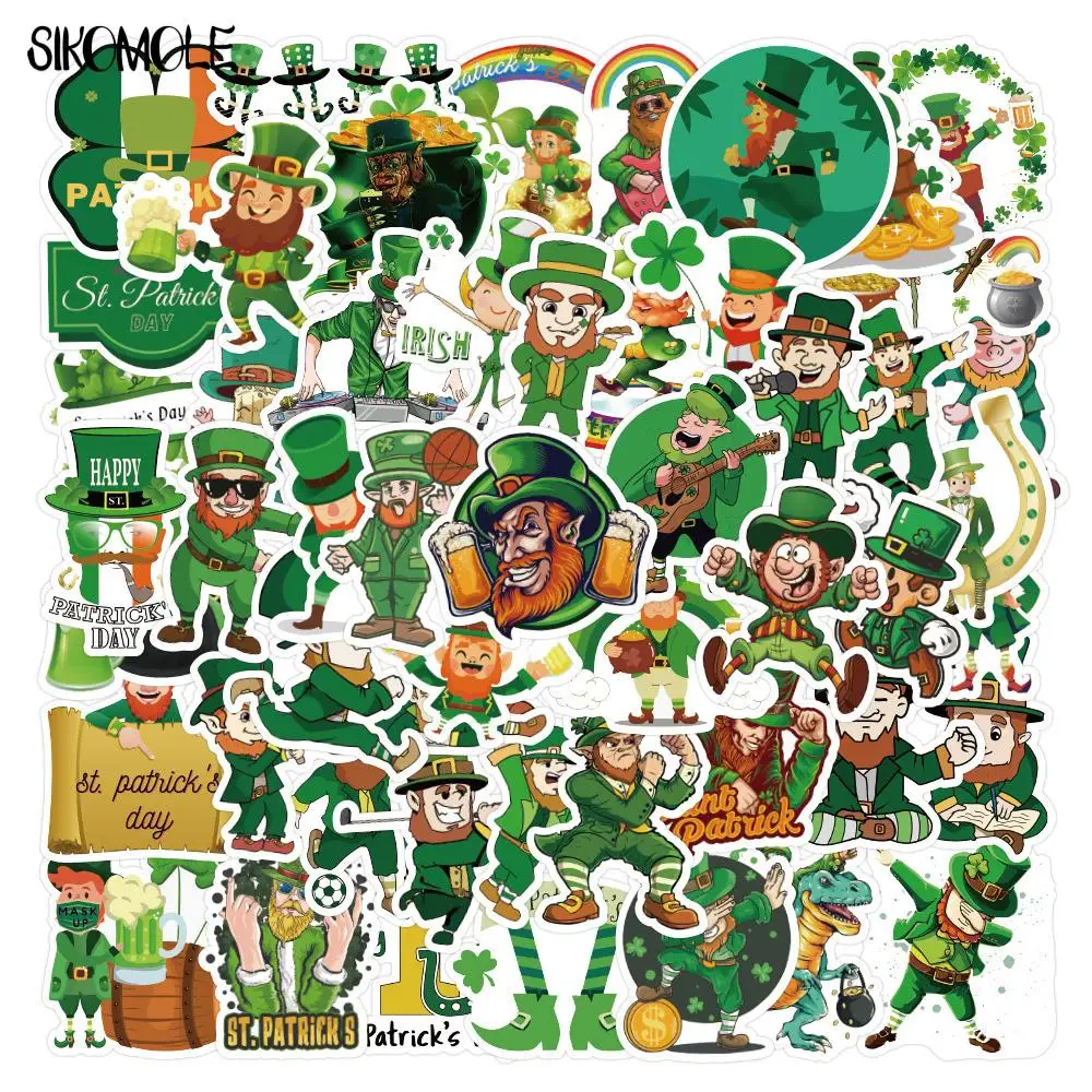 10/30/50PCS Cartoon St. Patrick S Day Country Ireland Holiday Stickers Aesthetic Green DIY Toy Fridge Graffiti Decals Sticker