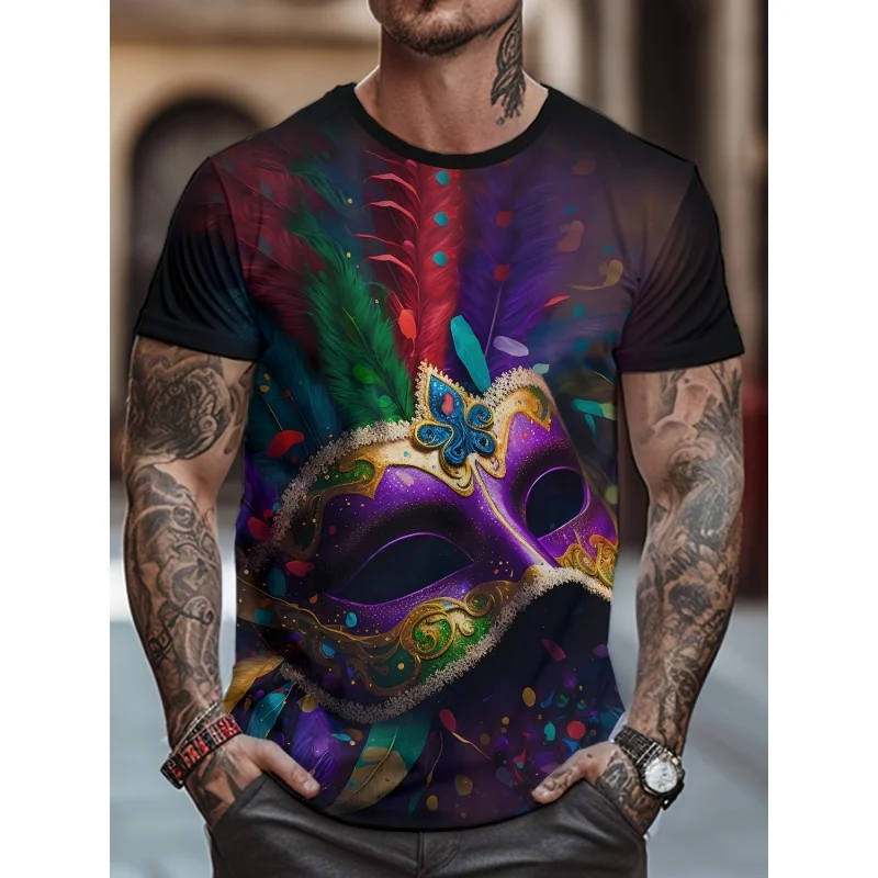 3D Printed Brazil Carnival T-Shirt For Men Women Fun Celebration Pattern Tees Summer Loose Round Neck Tops Short Sleeve T Shirts