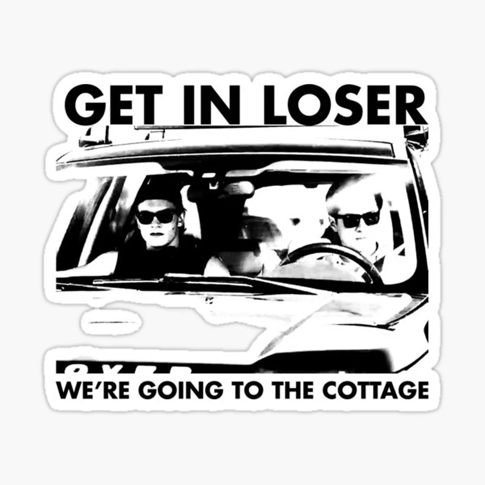 Get In Loser We're Going To The Cottage Heated Rivalry Inspired Sticker For Laptop Decor Bedroom Car Cute Cartoon Art Fashionabl