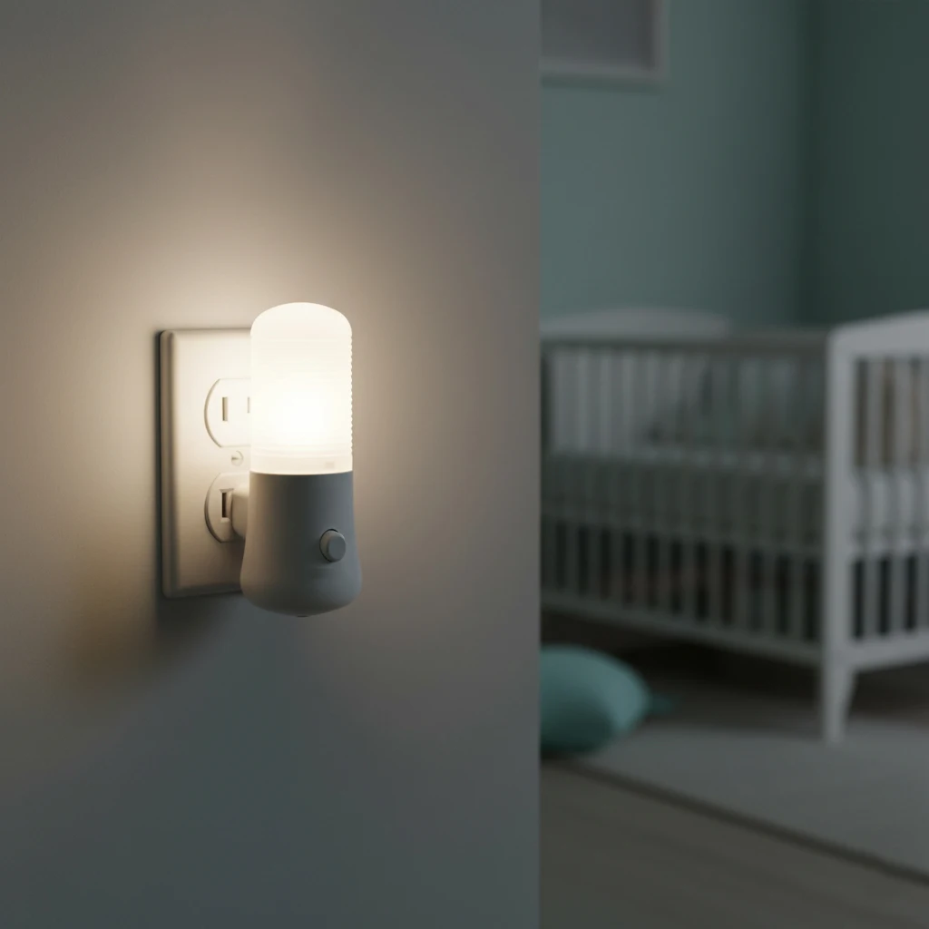 LED 야간 조명 미국 플러그 따뜻한 차가운 흰색 가정용 조명 에너지 절약 램프 버튼 스위치 어린이 침실 복도용 벽등