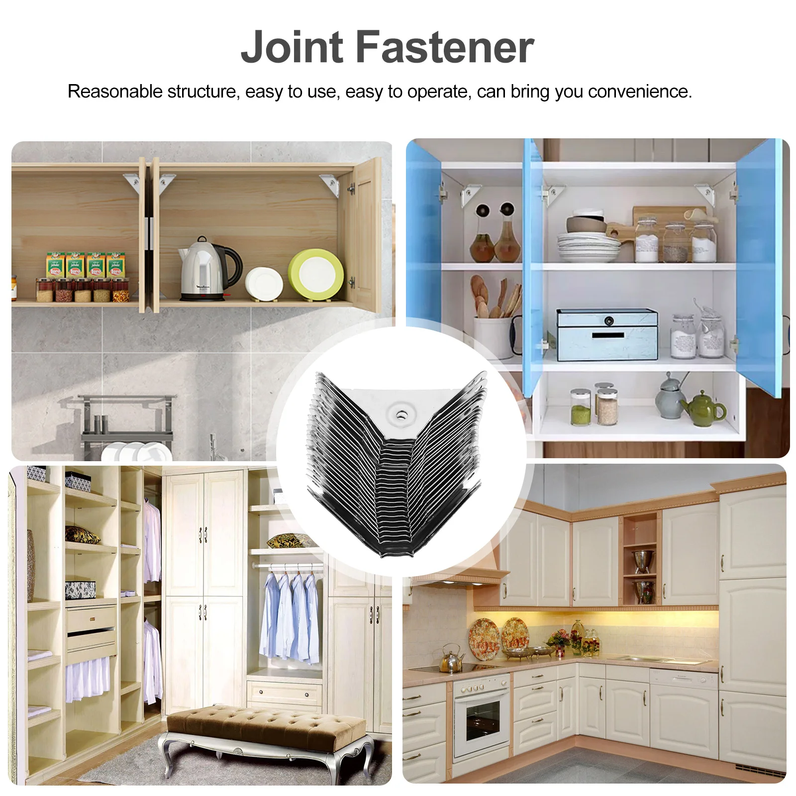 

24Pcs Stainless Steel Corner Braces Heavy Duty Furniture Brackets Furniture Accessories Corner Shelf Support Joint Fastener