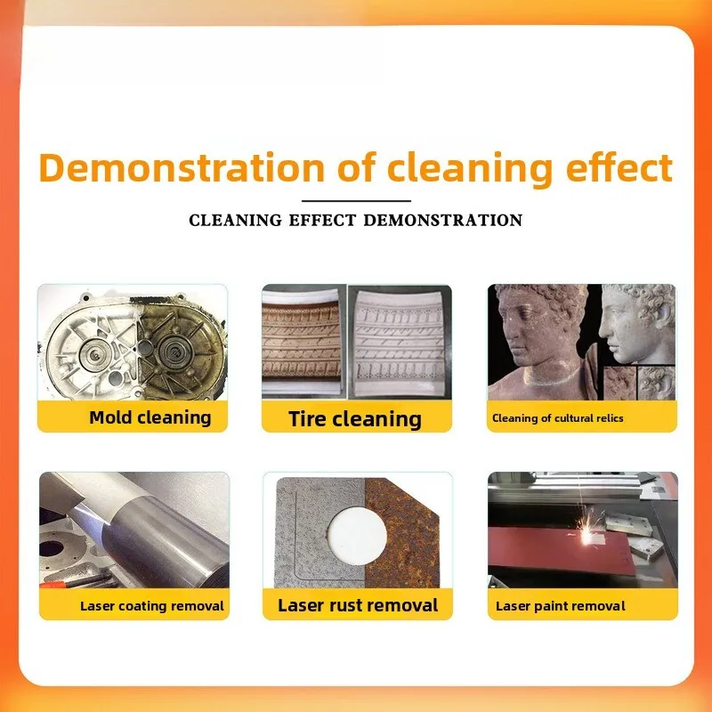Rimozione ruggine e vernice laser piccola macchina per la pulizia industriale portatile portatile