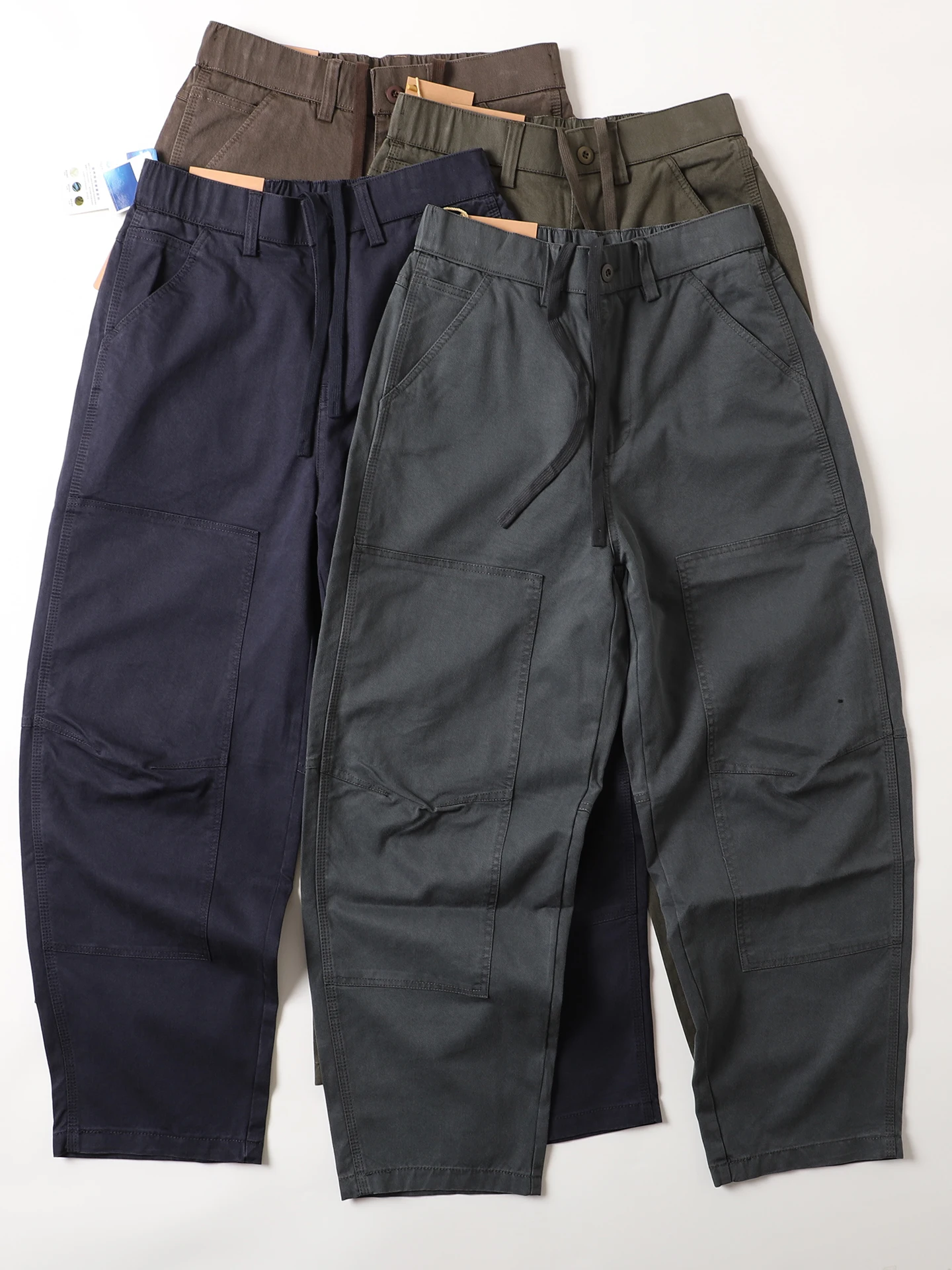 

Мужские повседневные брюки в стиле ретро, свободного кроя, с широкими штанинами, однотонные, художественные, стильные, удобные, осенняя мода