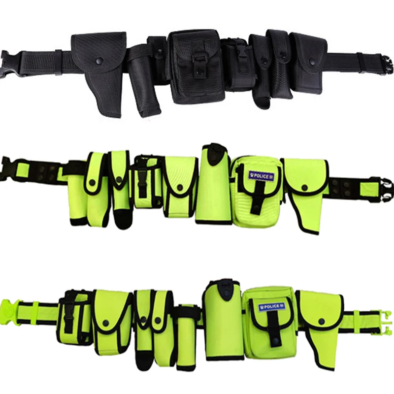 Military Police Security Duty Belts Multifunctional 8 In 1 Polices Duty Belt Tactical Hunting Sport Safety Waist Support