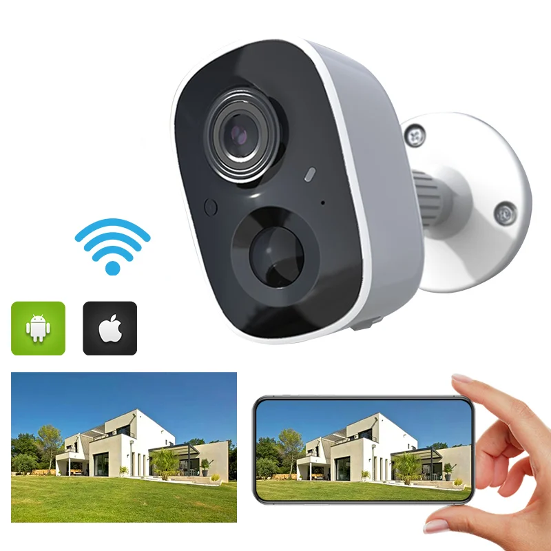 2MP 1080P O-Kam Solar Power Low Comsunption WIFI IP Camera Wire-Free Full Color AI Humanoid Detection Home Security Baby Monitor