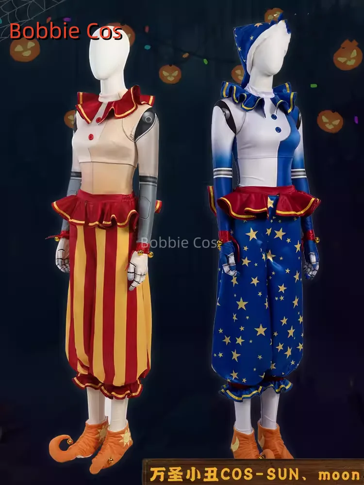 Disfraz de Cosplay de sol y luna, ropa personalizada para fiesta de Anime, Halloween, Navidad