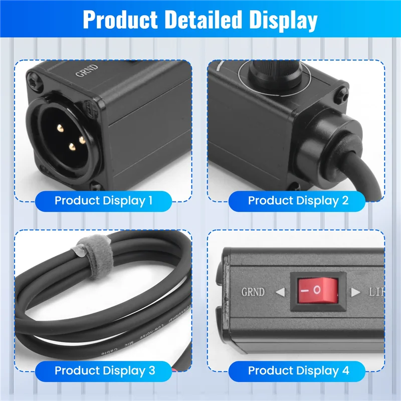 

ABHS-New Audio Isolator XLR Eliminates Noise Ground Loop Audio Isolator Anti-Interference Current Sound Eliminates Noise