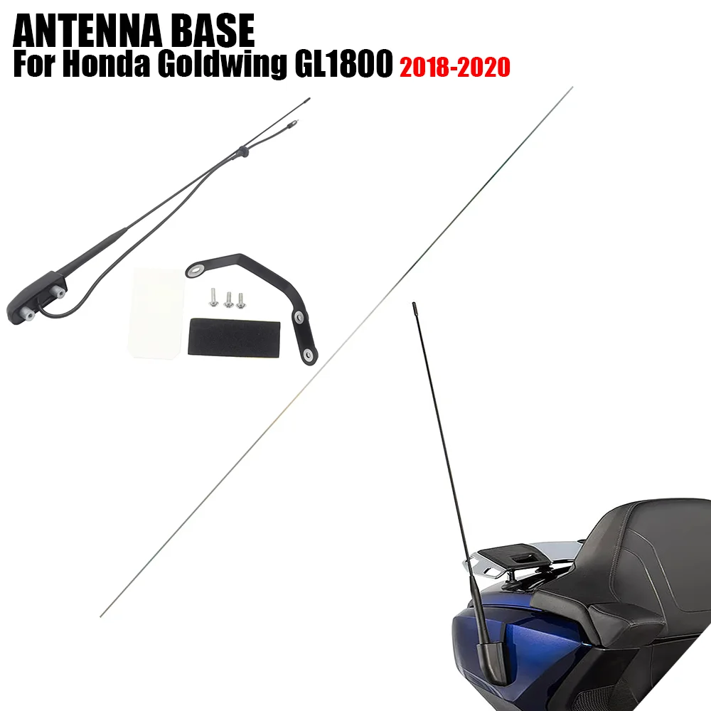 

Motorcycle Accessories Black Channel Radio Antenna Base For Honda Goldwing Gold Wing 1800 GL1800 GL1800 2018 2019 2020 2021