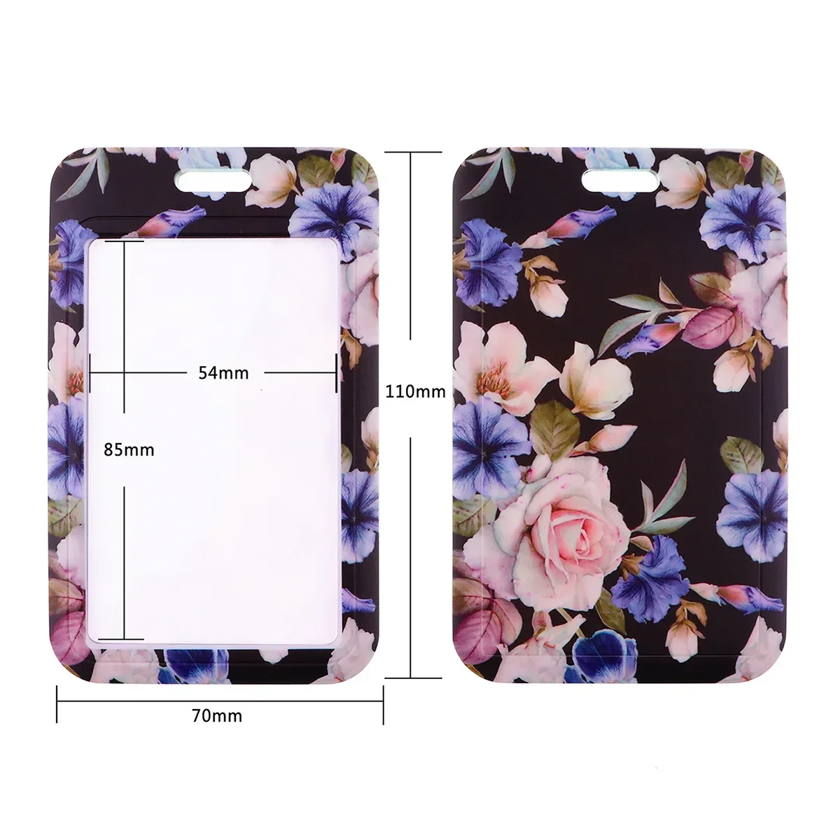 Correa para el cuello de la serie de flores, cordones para llavero, soporte para insignia, identificación, tarjeta de crédito, cordón para colgar, accesorios para llaves