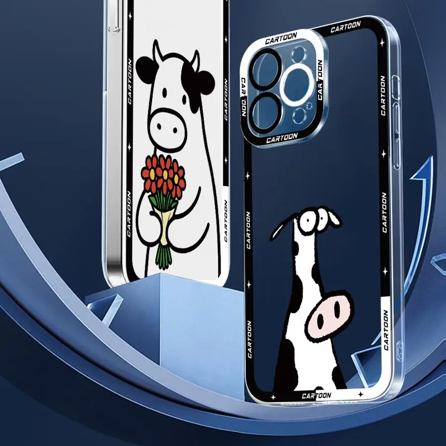 아이폰 17 에어 7 8 SE 13 12 11 프로 맥스 XS XR 16e 15 14 16 플러스용 투명 소프트 만화 소 캐릭터 케이스