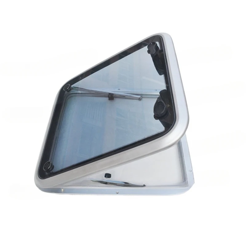 675x675mm Large Size Marine Anodized Aluminum Square Hatch with Tempered Glass for Boat Window Car Accsesories