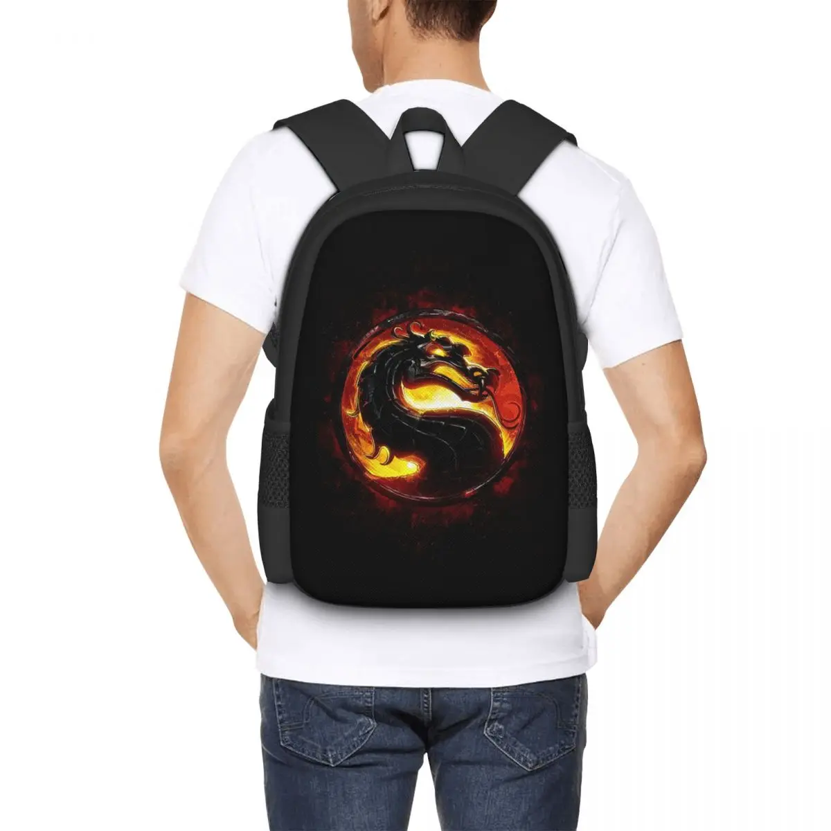 

Mortal Kombat Student Backpack School Bag Hiking Travel Daypack for Boys Girls Fashion Bookbag Shoulder Bags