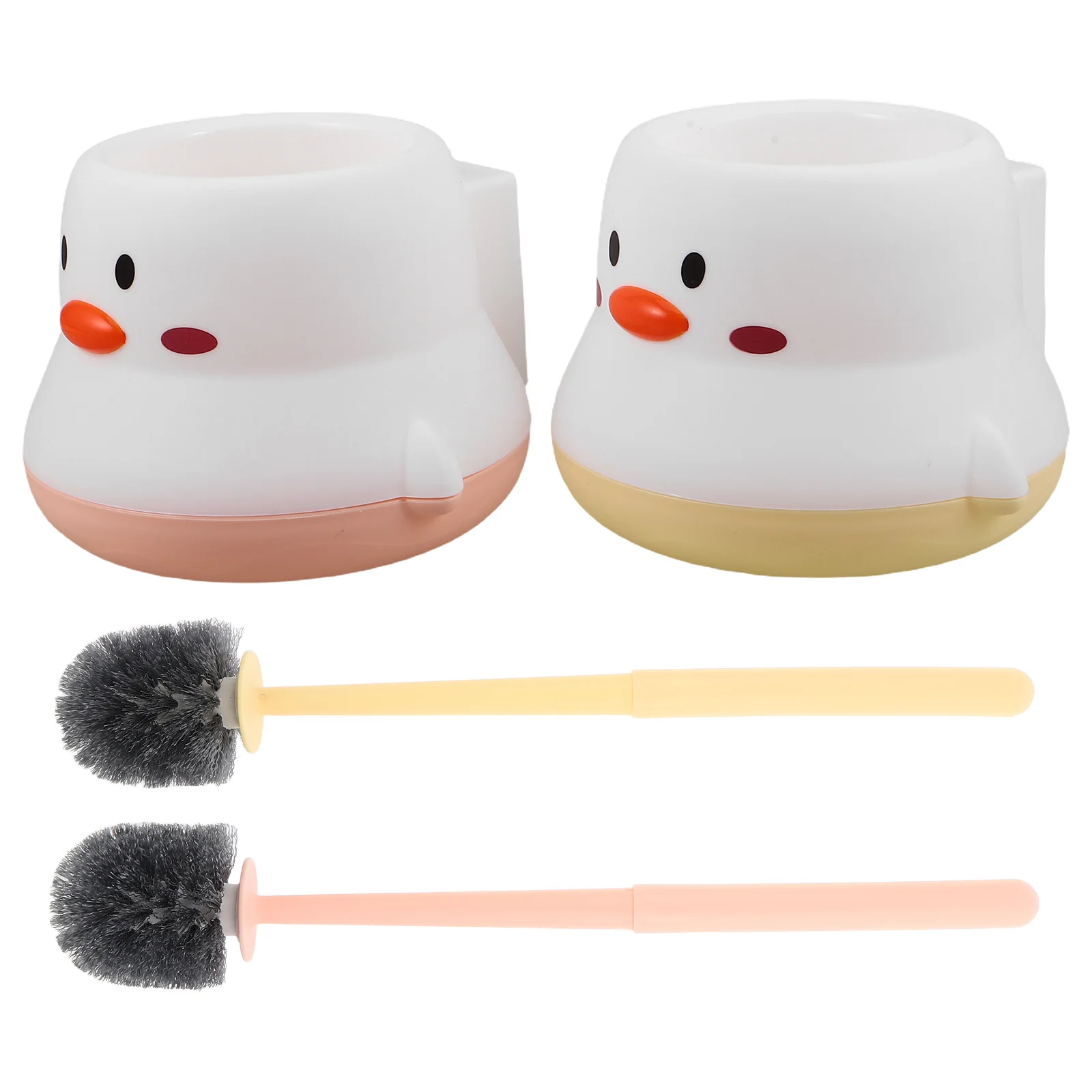 

2 шт., отдельно стоящий держатель для туалетной щетки для ванной комнаты, пластиковый инструмент для чистки с длинной ручкой, щетка-скраб, многоразовый прочный скребок для ванной комнаты