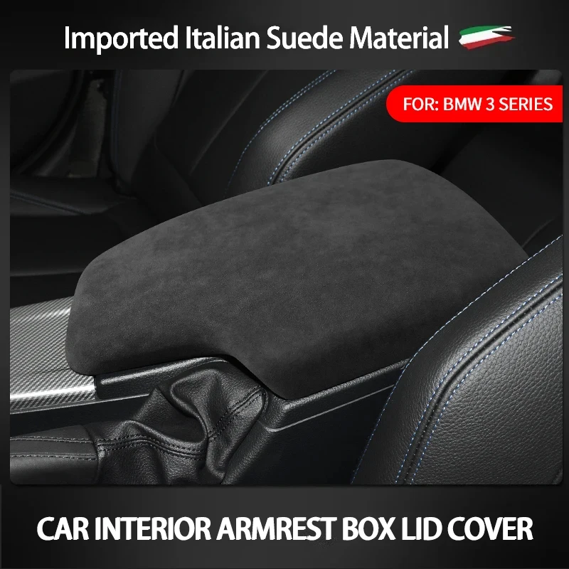 For BMW 3 Series 2013 2014 2015 2016 2017 2018 2019 Suede Armrest Lid Box Panel Cover Interior High-End Modifed Accessories