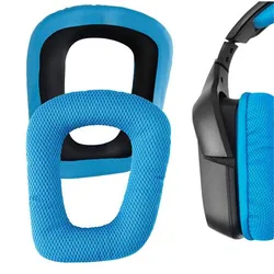 Gturquoise-Remplacement de coussinets d'oreille pour casque Logitech G231, G431, G332, G930, housses de casque, bande de sauna, pièces de coussinets