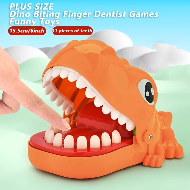 

Funny Prank Toy, Dino Dentist Teeth Game, Dino Finger Biting Game Toy, Fun Travel Size Dino Teeth Game, Adventure And Challenge, Multiplayer Interactive Game, Prank Desktop Game, Party Supplies