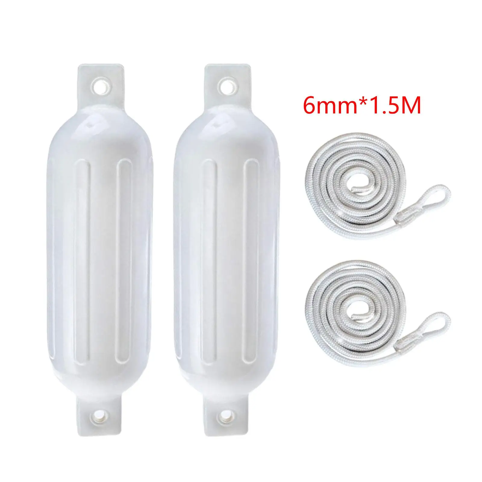 2x Boat Fenders 6mm x 1.5M Ropes Easy to Install Protector Boat Bumpers for Pontoon Sailboats Marine Fishing Boats Docking