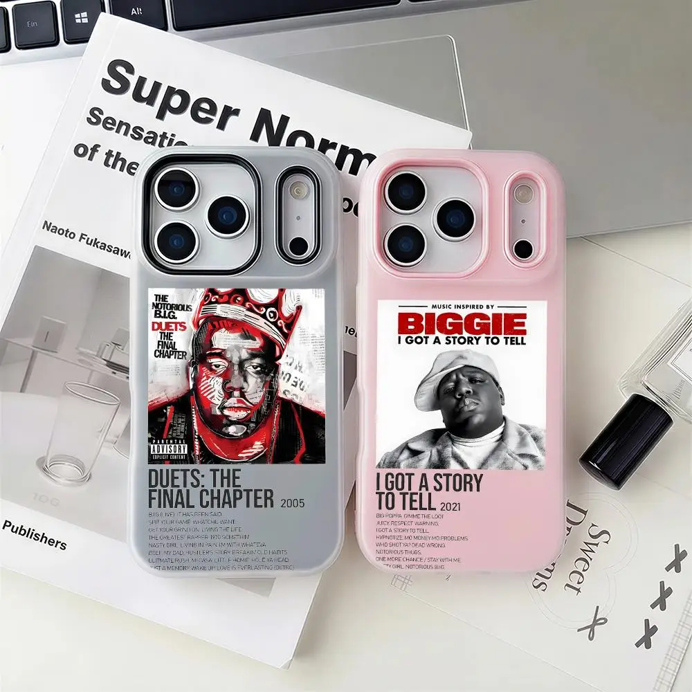 

Чехол для телефона The Notorious B.I.G 2-в-1: съемный прозрачный чехол с отделениями для карт и фотографий для iPhone 12-17