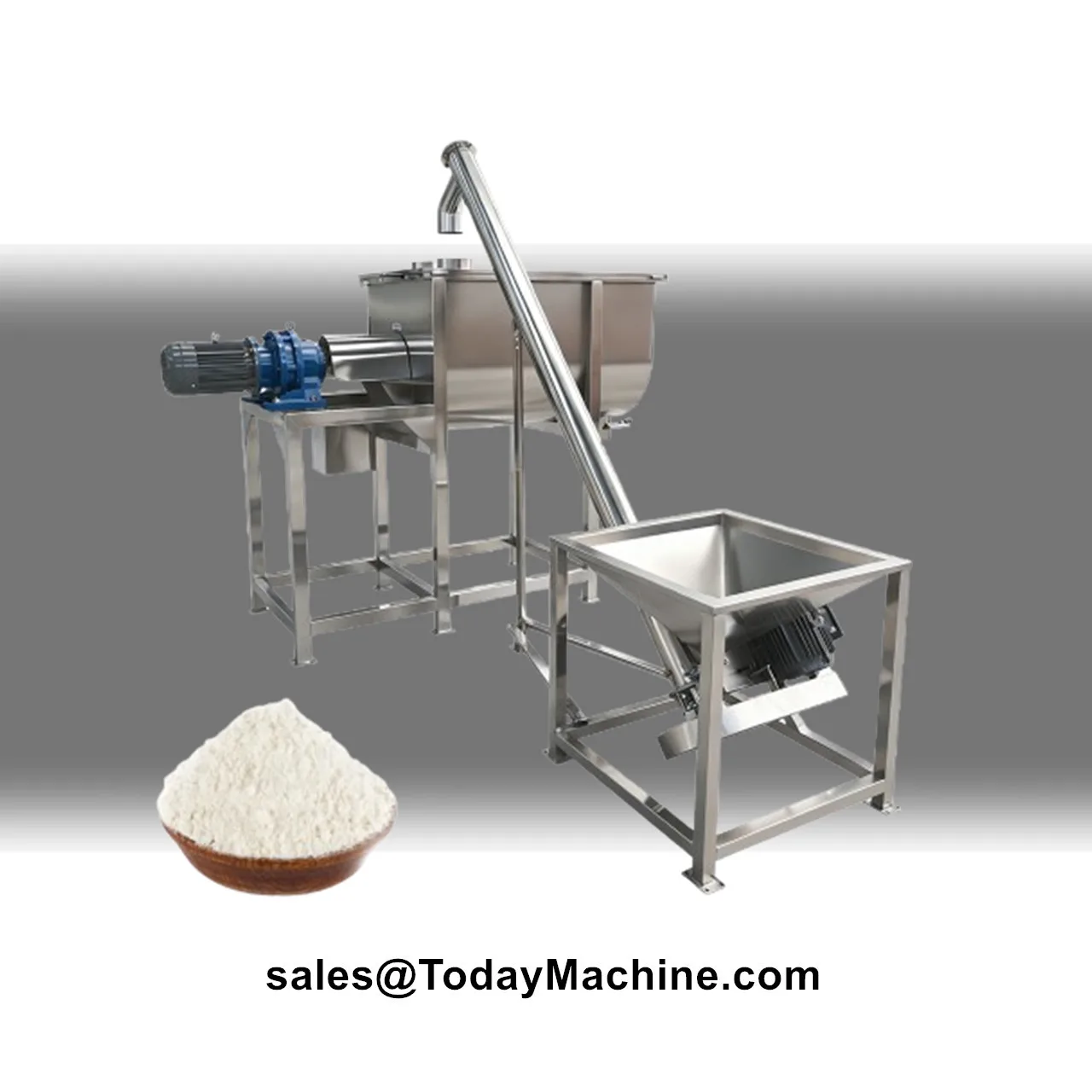 Horizontal Baking Flour Wet Powder Ribbon Blender Mixing Machine