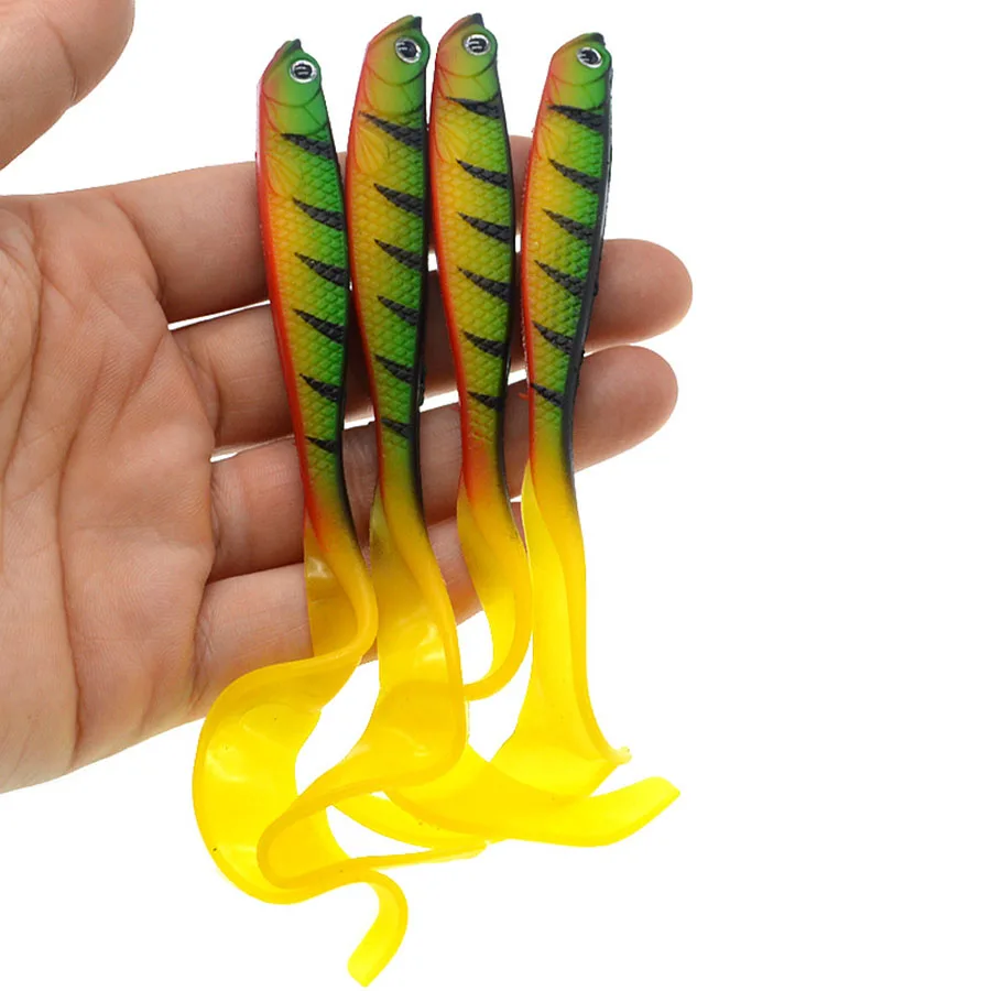 Señuelos blandos de silicona Swimbait Wobblers para pesca marina