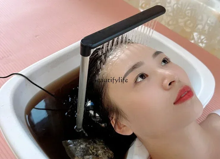 Confinement Corpse Pose Water Circulation Head Massager Household Bubble Head Basin Traditional Chinese Medicine Hair Washing