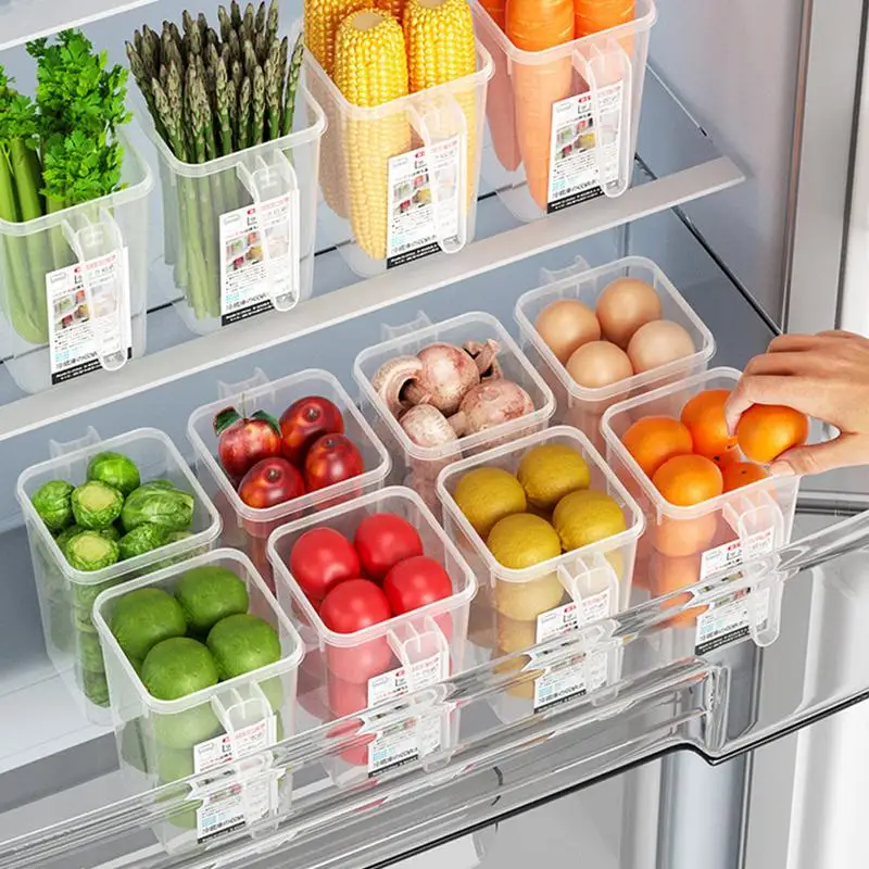 Refrigerator Storage Box Organizer Bins Fridge Side Door Food Sort Storage Box Fruit Vegetable Containers Kitchen Organizers Box