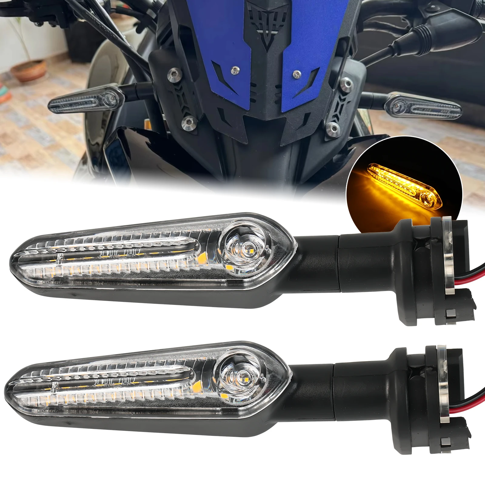 LED Light Turn Signal Indicator For YAMAHA MT-01 MT03 MT07 MT09 Tracer 9 900/GT Tenere 700 XSR 155 FZ6 Motorcycle Flashing Lamp