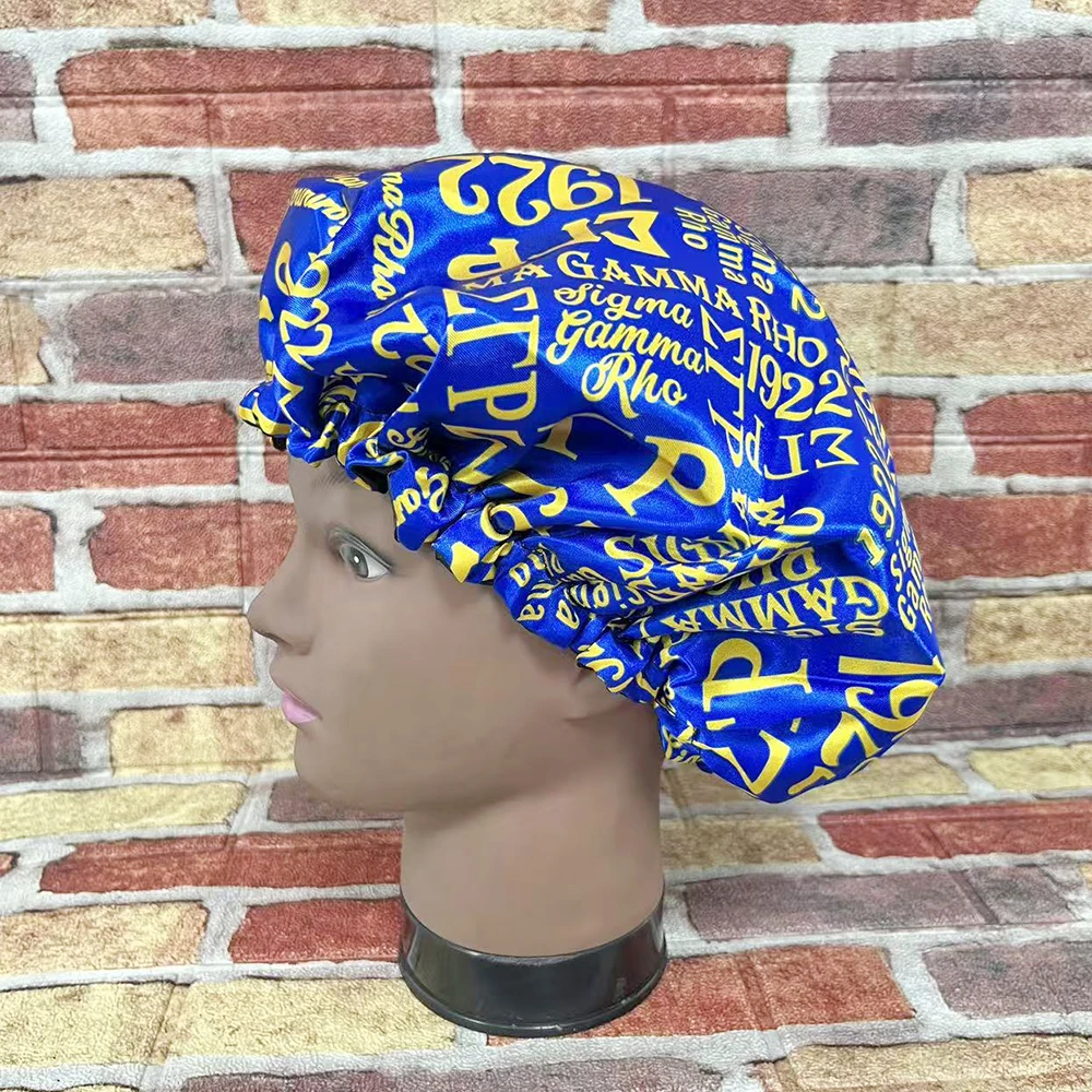 سيجما جاما رو الحروف اليونانية 1922 قبعة النوم الصفراء الزرقاء #2