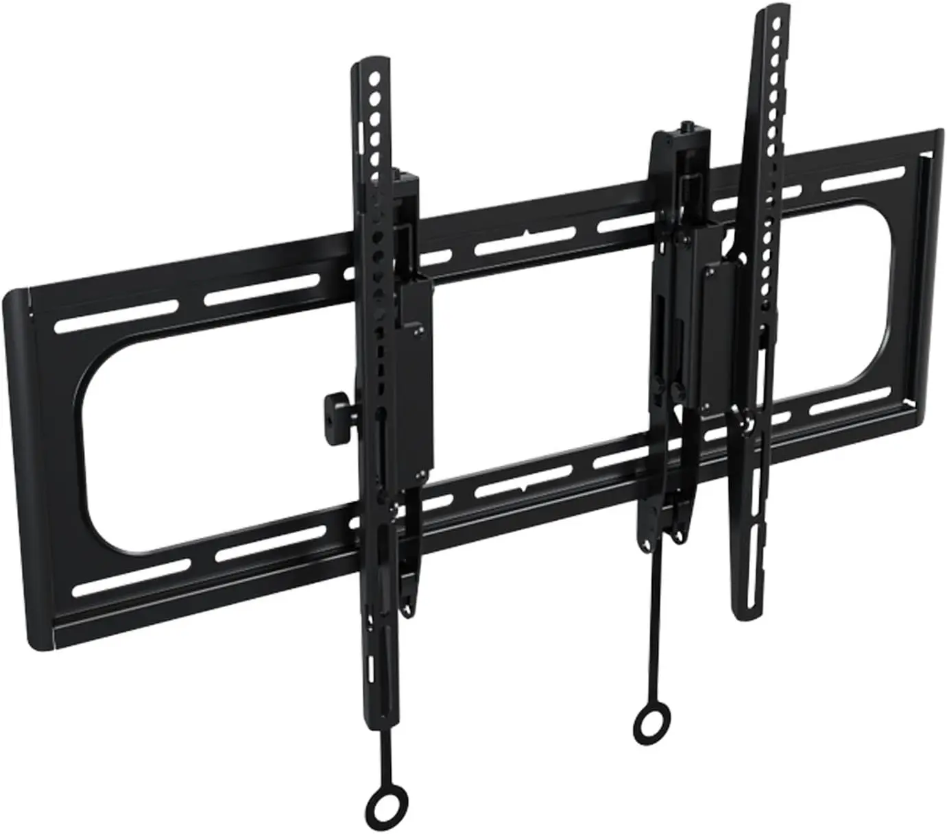 Extendable Tilting TV Wall Mount Bracket Heavy Duty Flat Screen Monitor Holder Wall Hanging Stand For Large Display Smart TVs Living Room Home Theater Black