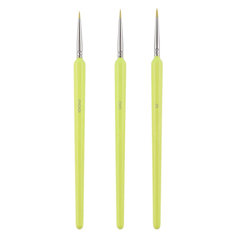 3 pcs Jasmine/Mint DIY Digital Oil Paint Acrylic Watercolor Brush Art Student Specific Small Color Block Hook Line Coloring Pen