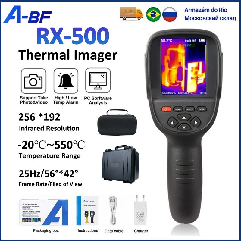 A-BF RX-500 Infrared Thermal Imager Sight Handheld Thermometer PCB Circuit Thermal Imaging Camera Floor Wall Water Pipe Tester
