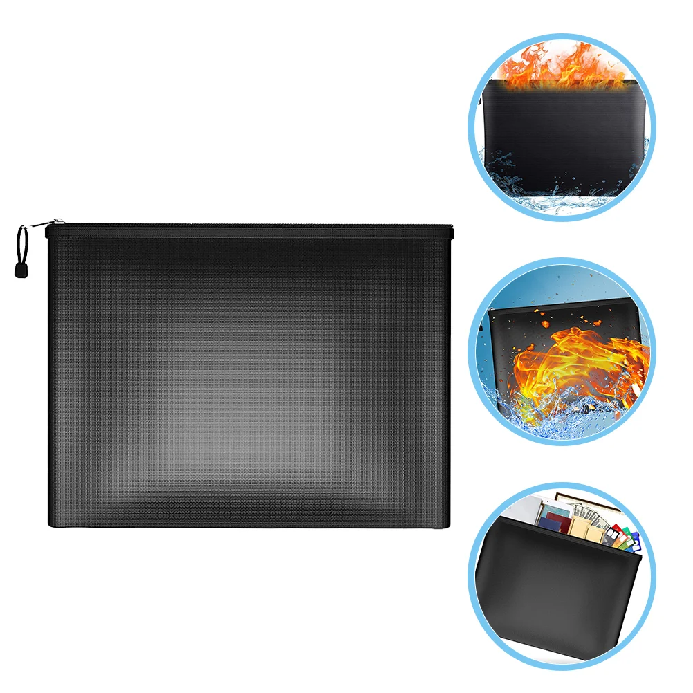 

Strong Security Boxes Fireproof Document Bag Waterproof Document Pouch Fireproof Document Organizer