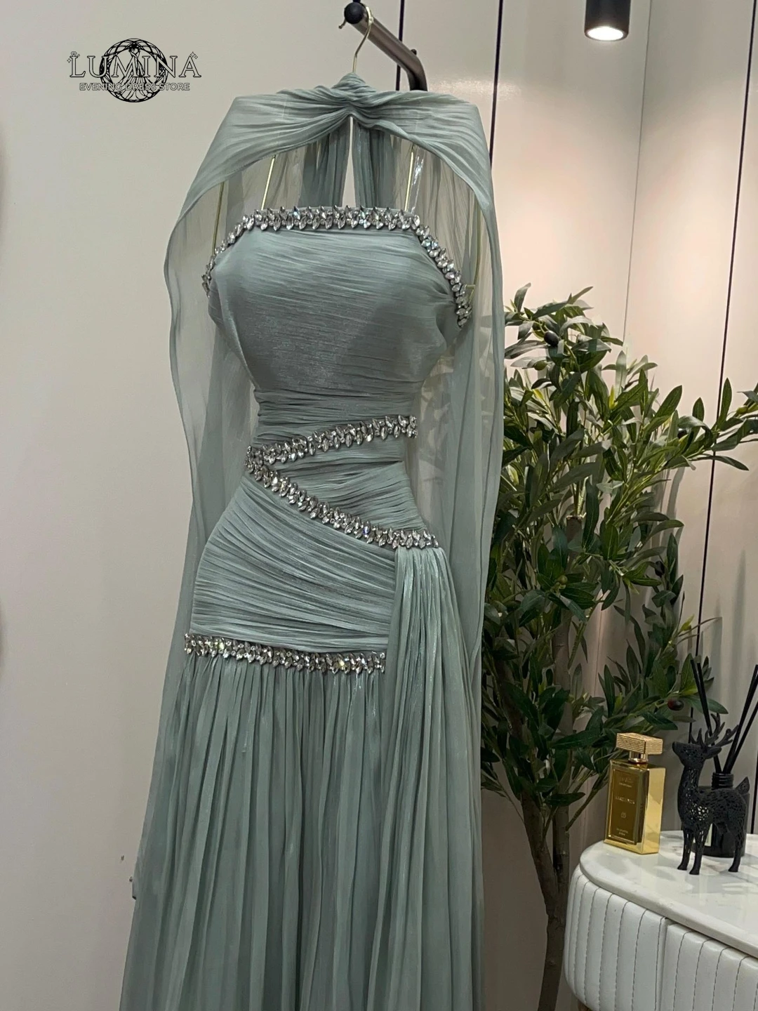

Lumina Women's Evening Dresses Woman for Wedding Party Tulle Custom Made Line A Korean Popular Dress Ribbon Prom Dresses Luxury