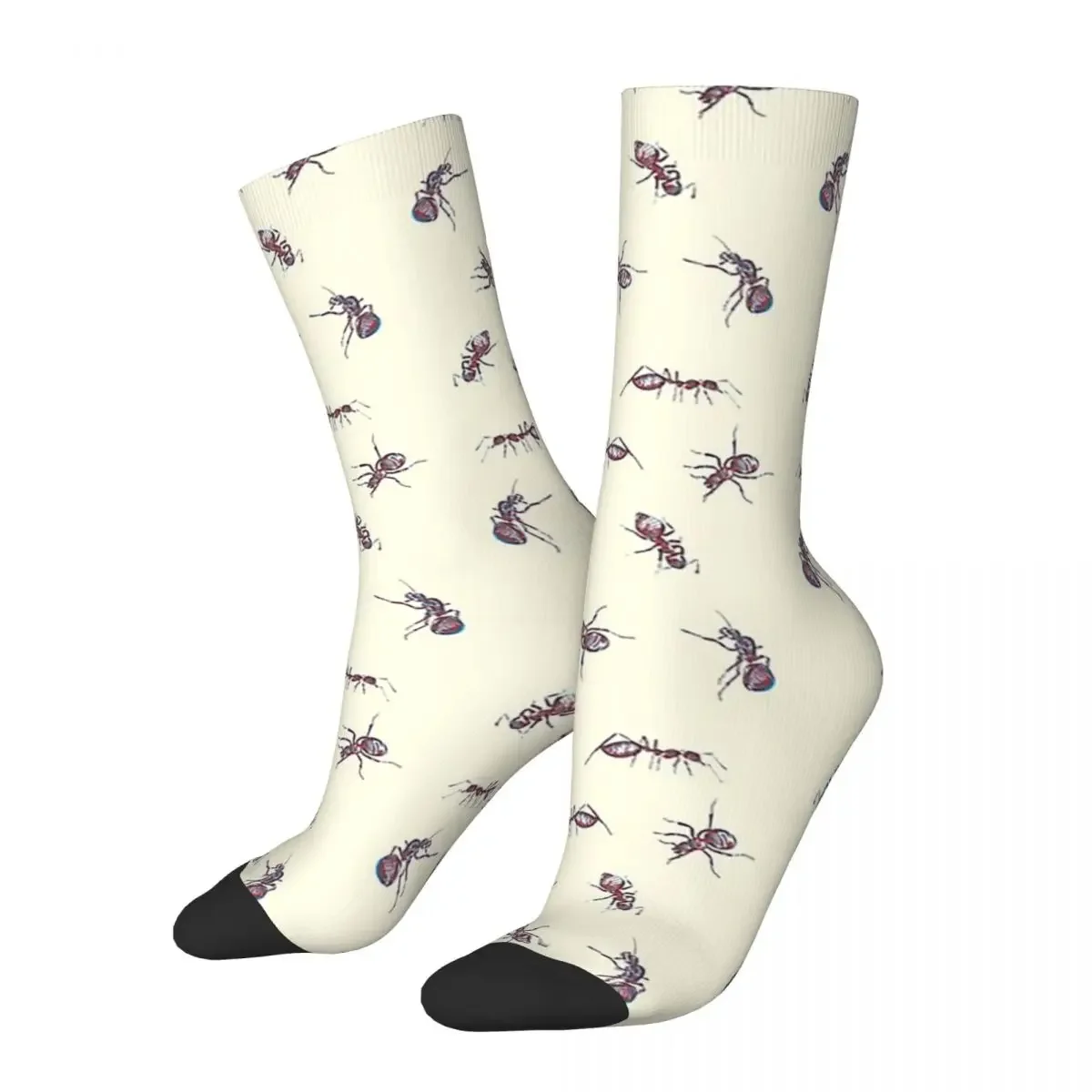 Chaussettes Harajuku à motif de fourmis, bas super doux, chaussettes longues toutes saisons, accessoires pour cadeaux unisexes