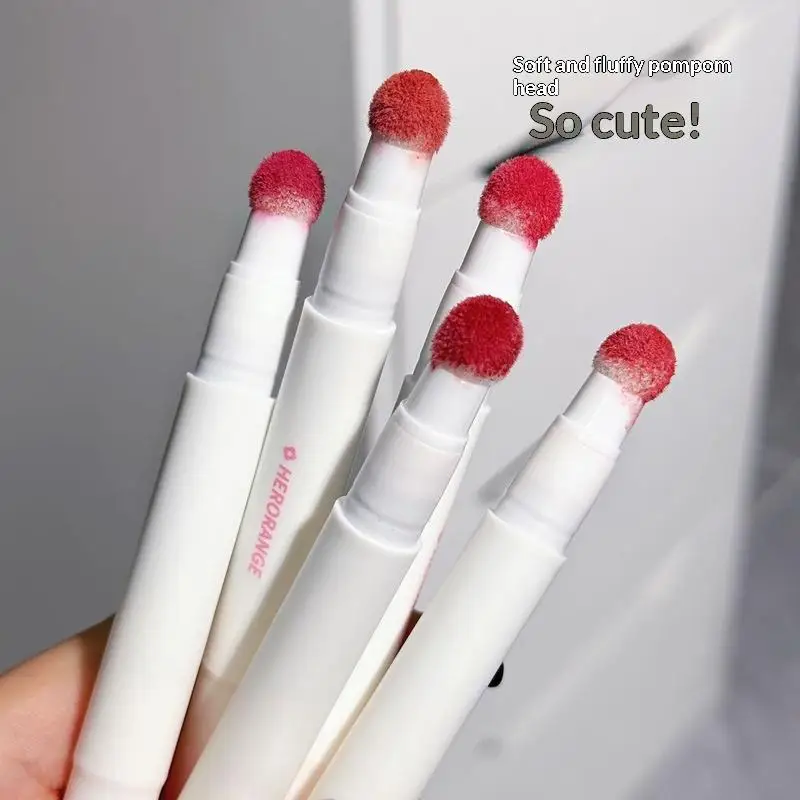 HERORANGE Lip Glaze Flüssige Lippenstift-Creme, Nude Matte Rose Red Pigment, wasserfest, langlebig, Farbstoff, Wangen-Lippentönungspaste