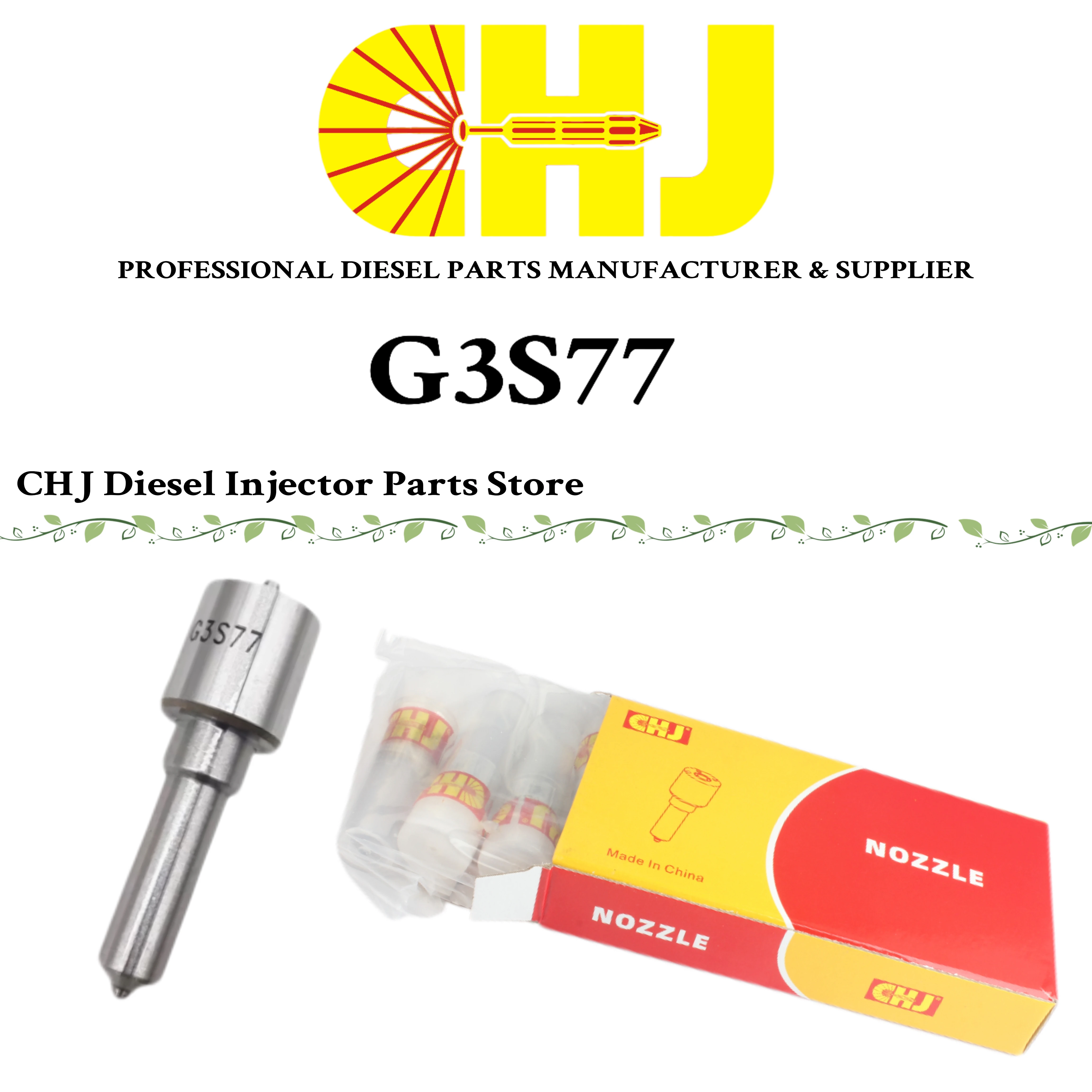 

G3S77 Common Rail Nozzle g3s77 Diesel Fuel Injector Nozzle For DENSO 295050-1760, 1465A439, 2950501760