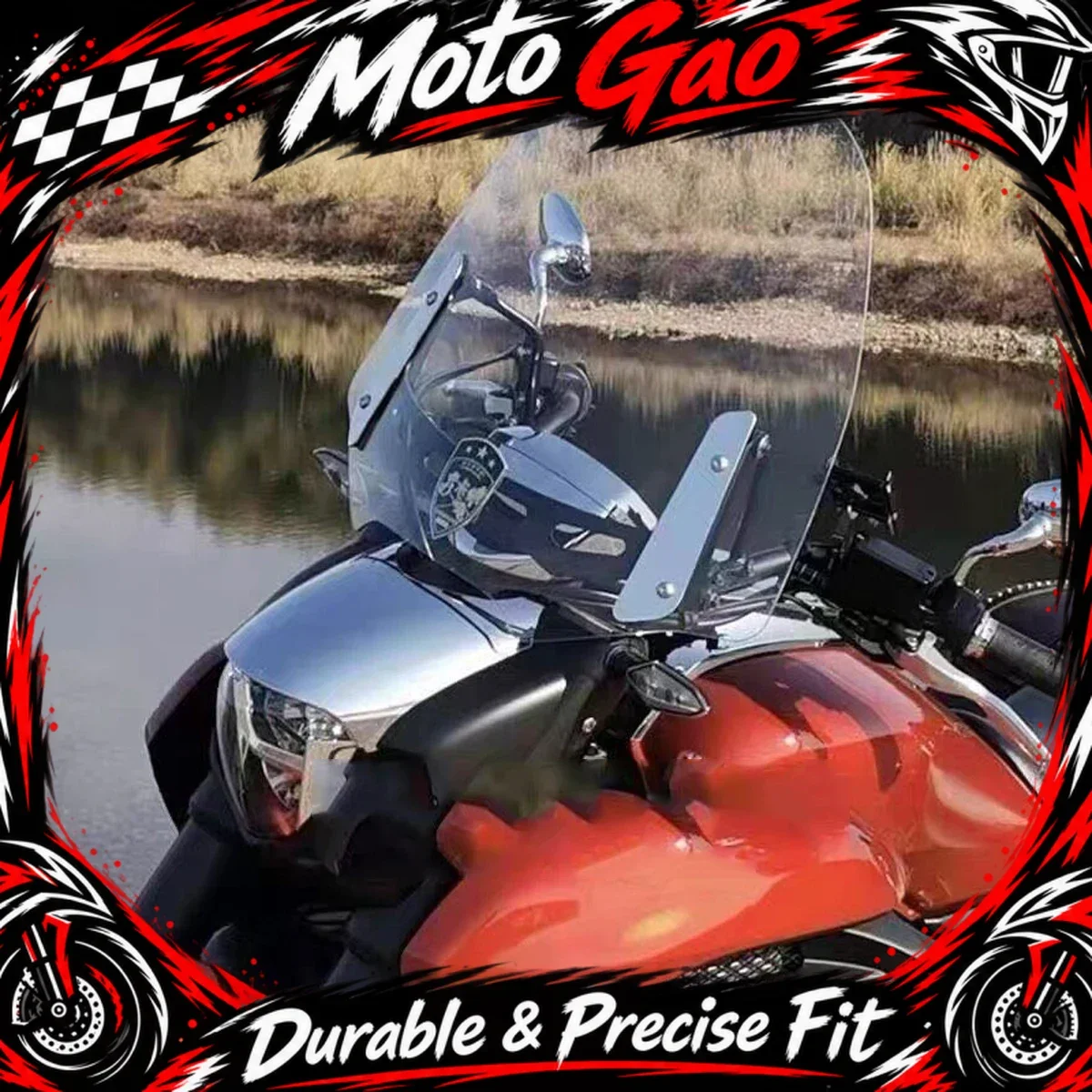 Fit For Honda Valkyrie F6C GL1800C 14-20 cruising high-end lenses glass windshields wind mirrors with increased height thickness