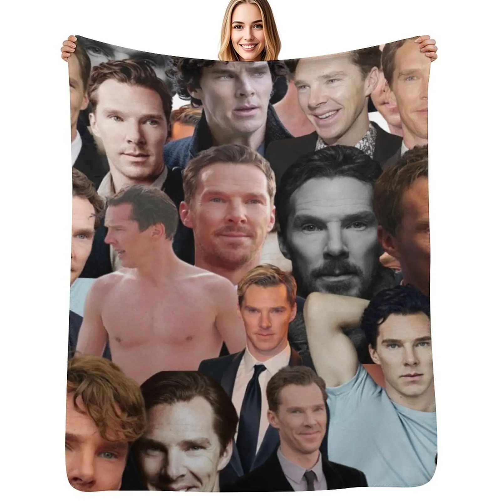 

Benedict Cumberbatch photo collage Throw Blanket Stuffeds Sofa sofa bed Thins Blankets