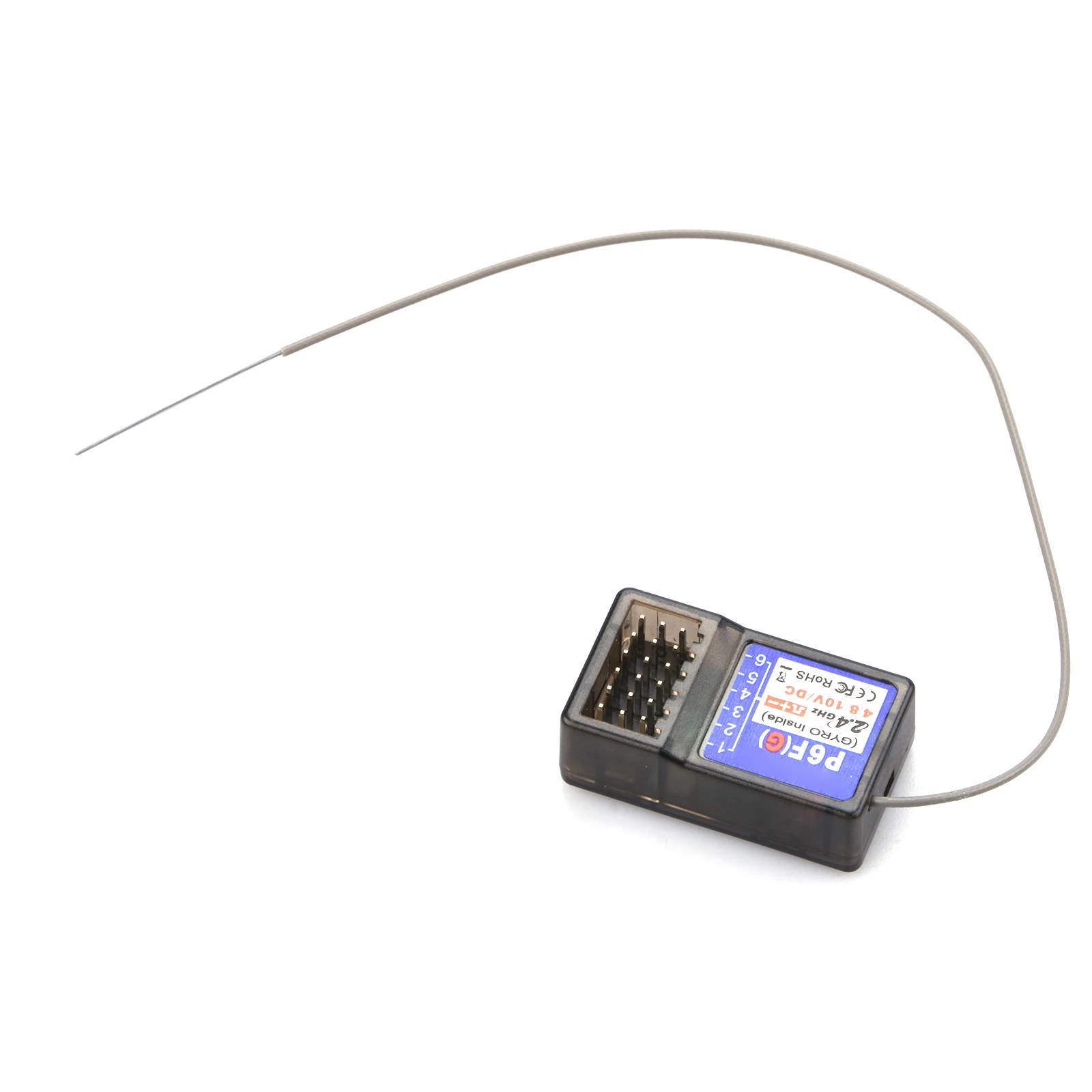 Micro 6CH 2.4G Gyro Receiver P6FG Mini 4.8-10V for X6 Transmitter Remote Controller RC Car Boat Tank Toy