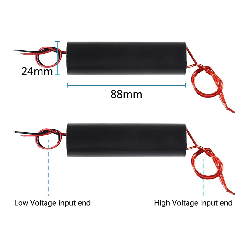 5 pces gerador de alta tensão dc 6-12v a 1000kv boost step-up inversor arco gerador de pulso módulo de potência