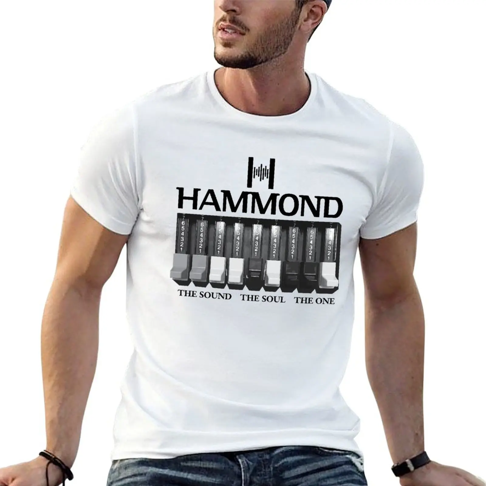 

t shirts cotton funny man graphics oversize shirts t T-Shirt logo Classic anime Organ Hammond for and
