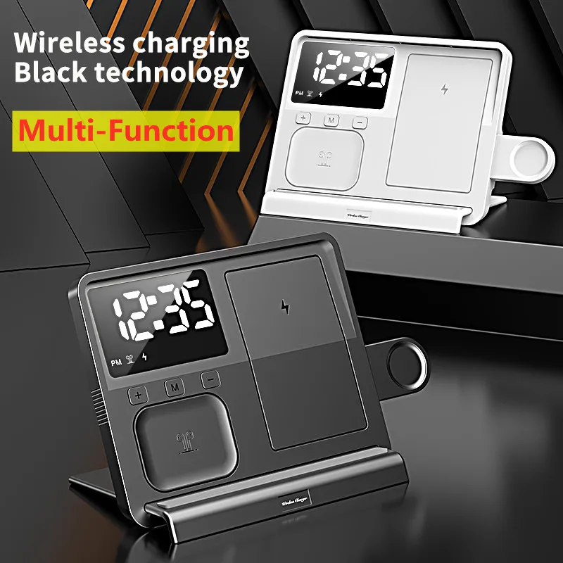 5 In 1 30W Wireless Charger Stand Fast Charging Dock Station For iPhone 14 13 12 11 Pro Max Apple Watch Airpods Pro IWatch 8 7