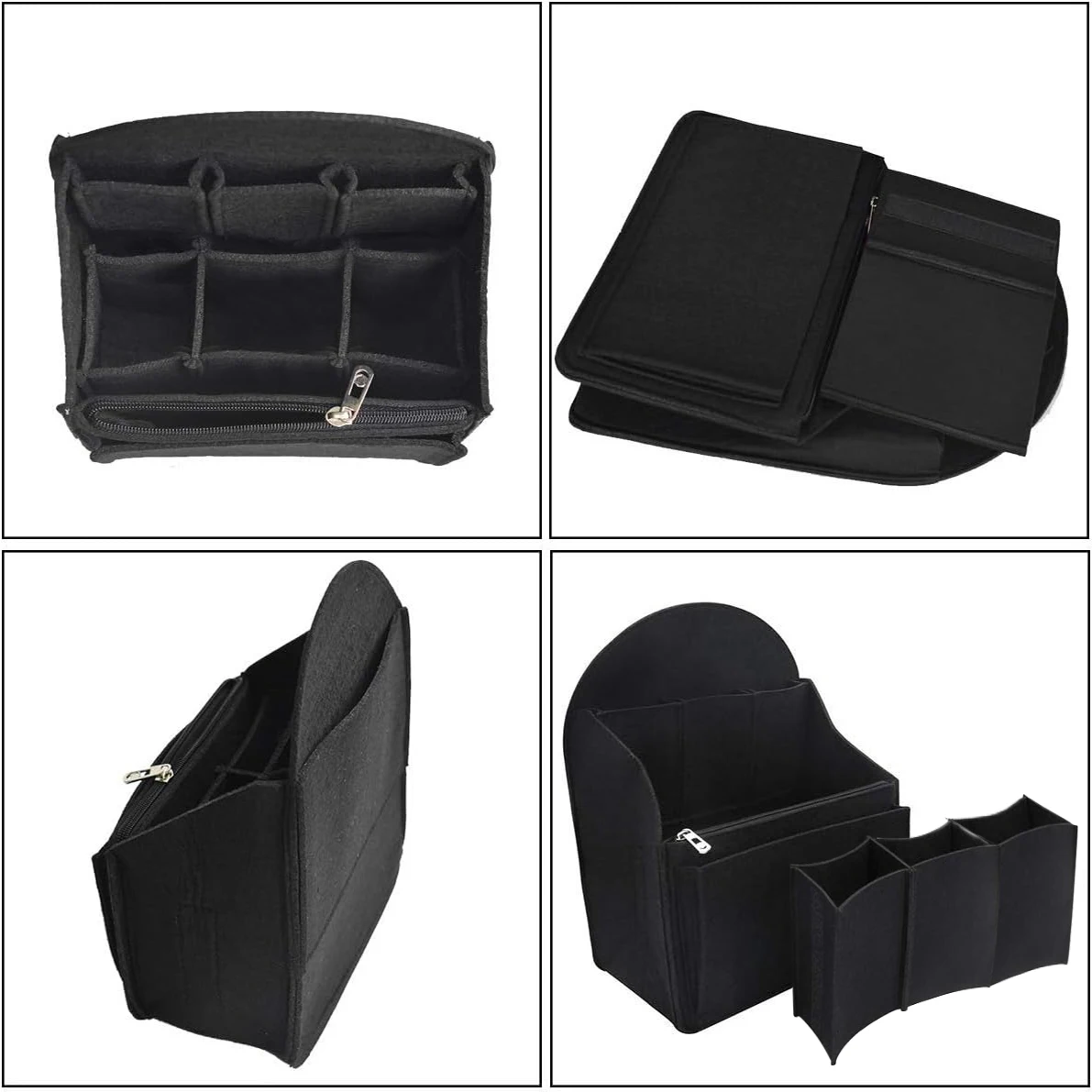 Felt Backpack Organizer Insert, 6-Pocket Inner Liner for Rucksack Handbag Shoulder Bag, Lightweight Durable