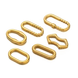 10pcs Stainless Steel Oval Texture Charms Pendant for DIY Jewelry Findings Necklace Connectors Bracelet Supplies Earrings Making
